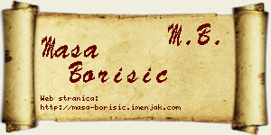 Maša Borišić vizit kartica